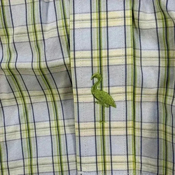 TaylorByrd 100% cotton Men’s XL blue green button down collared shirt - Picture 4 of 5